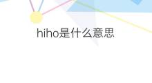 hiho是什么意思 hiho的翻译、读音、例句、中文解释