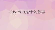 cpython是什么意思 cpython的中文翻译、读音、例句