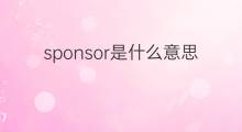sponsor是什么意思 sponsor的中文翻译、读音、例句