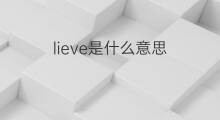 lieve是什么意思 lieve的中文翻译、读音、例句