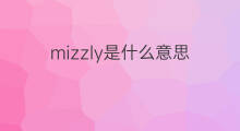 mizzly是什么意思 mizzly的中文翻译、读音、例句