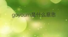 goyoum是什么意思 goyoum的中文翻译、读音、例句