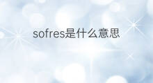 sofres是什么意思 sofres的中文翻译、读音、例句