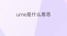 urne是什么意思 urne的中文翻译、读音、例句