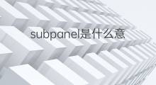 subpanel是什么意思 subpanel的中文翻译、读音、例句