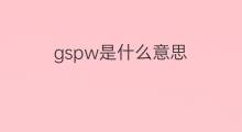 gspw是什么意思 gspw的中文翻译、读音、例句