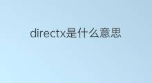 directx是什么意思 directx的中文翻译、读音、例句