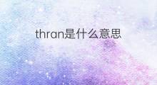thran是什么意思 thran的中文翻译、读音、例句