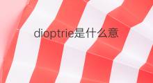 dioptrie是什么意思 dioptrie的中文翻译、读音、例句