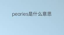 pearies是什么意思 pearies的中文翻译、读音、例句