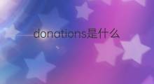 donations是什么意思 donations的中文翻译、读音、例句