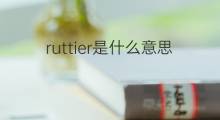 ruttier是什么意思 ruttier的中文翻译、读音、例句