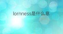 lornness是什么意思 lornness的中文翻译、读音、例句