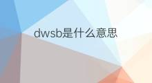 dwsb是什么意思 dwsb的翻译、读音、例句、中文解释