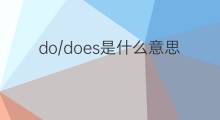 do/does是什么意思 do/does的翻译、读音、例句、中文解释