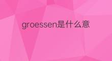 groessen是什么意思 groessen的翻译、读音、例句、中文解释