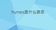 hymes是什么意思 英文名hymes的翻译、发音、来源