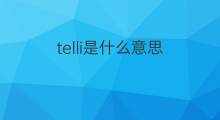 telli是什么意思 telli的翻译、读音、例句、中文解释