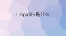limpidity是什么意思 limpidity的翻译、读音、例句、中文解释