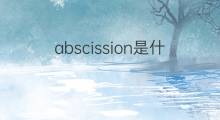 abscission是什么意思 abscission的翻译、读音、例句、中文解释