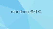 roundness是什么意思 roundness的翻译、读音、例句、中文解释