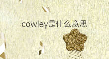 cowley是什么意思 cowley的翻译、读音、例句、中文解释