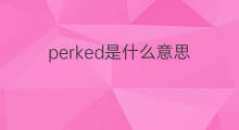perked是什么意思 perked的翻译、读音、例句、中文解释