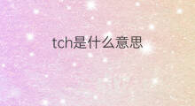 tch是什么意思 tch的翻译、读音、例句、中文解释