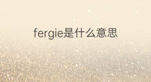 fergie是什么意思 fergie的翻译、读音、例句、中文解释
