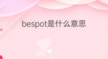 bespot是什么意思 bespot的翻译、读音、例句、中文解释