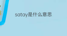 satay是什么意思 satay的翻译、读音、例句、中文解释