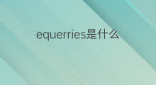 equerries是什么意思 equerries的翻译、读音、例句、中文解释