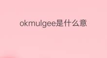 okmulgee是什么意思 okmulgee的翻译、读音、例句、中文解释