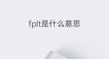 fplt是什么意思 fplt的翻译、读音、例句、中文解释