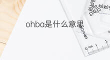 ohba是什么意思 ohba的翻译、读音、例句、中文解释