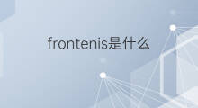 frontenis是什么意思 frontenis的翻译、读音、例句、中文解释