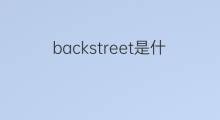 backstreet是什么意思 backstreet的翻译、读音、例句、中文解释