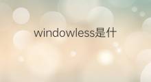 windowless是什么意思 windowless的翻译、读音、例句、中文解释