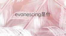 evanescing是什么意思 evanescing的翻译、读音、例句、中文解释