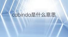 cabinda是什么意思 cabinda的翻译、读音、例句、中文解释
