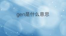 gen是什么意思 gen的翻译、读音、例句、中文解释