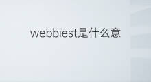 webbiest是什么意思 webbiest的翻译、读音、例句、中文解释
