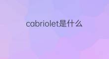 cabriolet是什么意思 cabriolet的翻译、读音、例句、中文解释