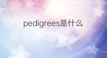pedigrees是什么意思 pedigrees的翻译、读音、例句、中文解释