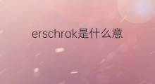 erschrak是什么意思 erschrak的翻译、读音、例句、中文解释