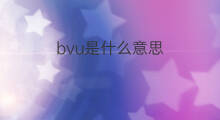 bvu是什么意思 bvu的翻译、读音、例句、中文解释