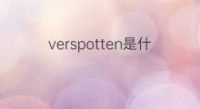 verspotten是什么意思 verspotten的翻译、读音、例句、中文解释