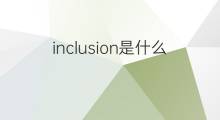 inclusion是什么意思 inclusion的翻译、读音、例句、中文解释
