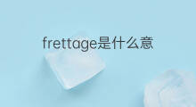 frettage是什么意思 frettage的翻译、读音、例句、中文解释
