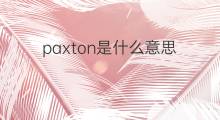 paxton是什么意思 paxton的翻译、读音、例句、中文解释